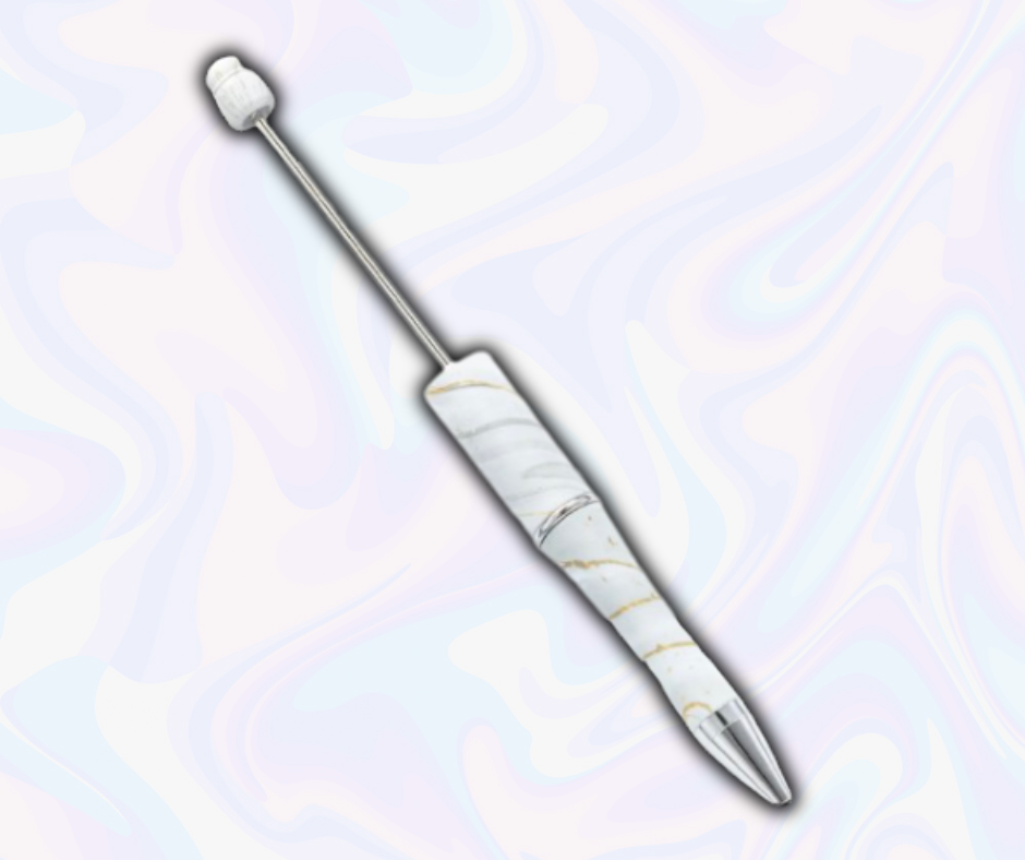 White Geode Print Pen