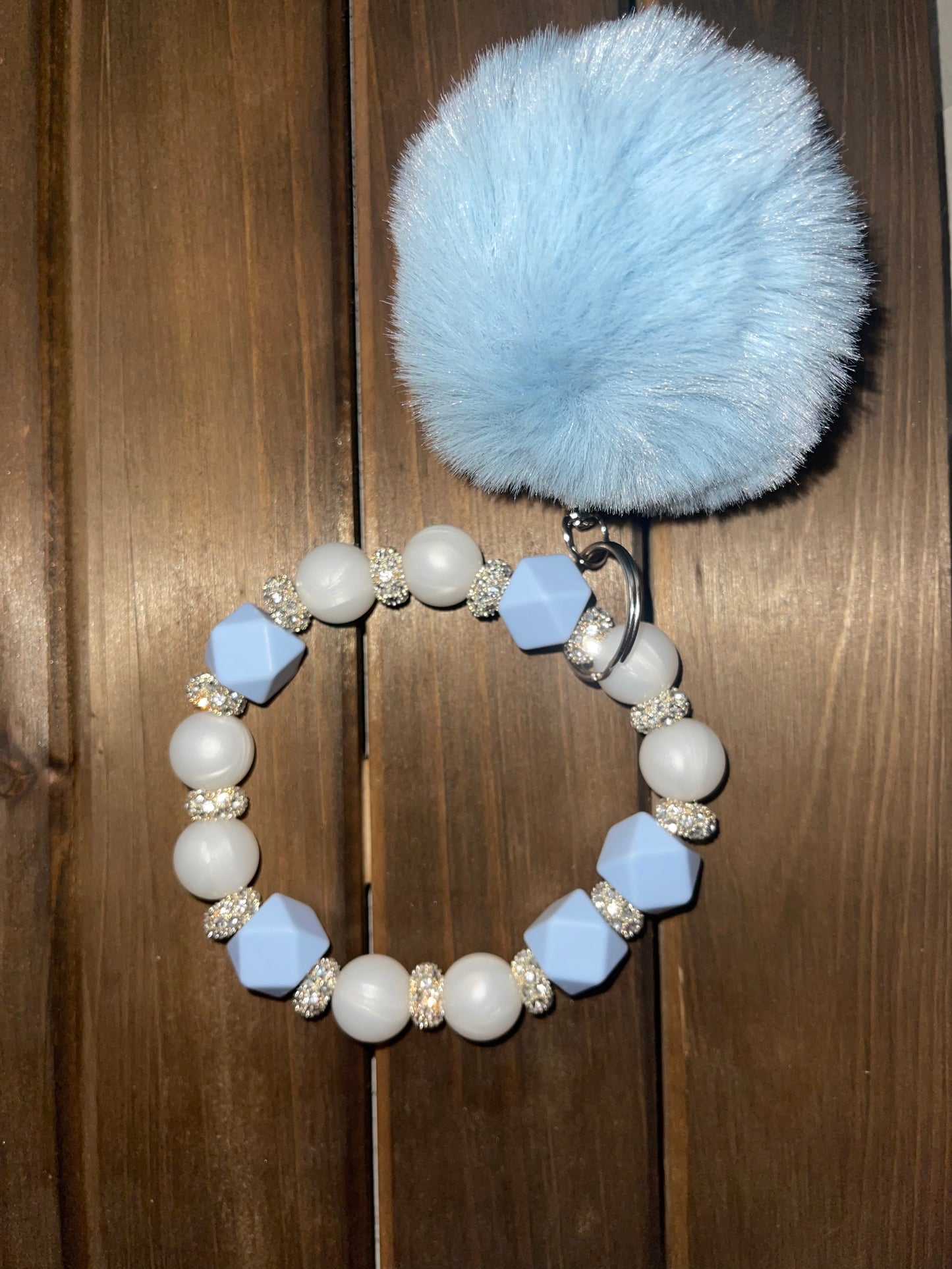 Icy Blue Bling Wristlet