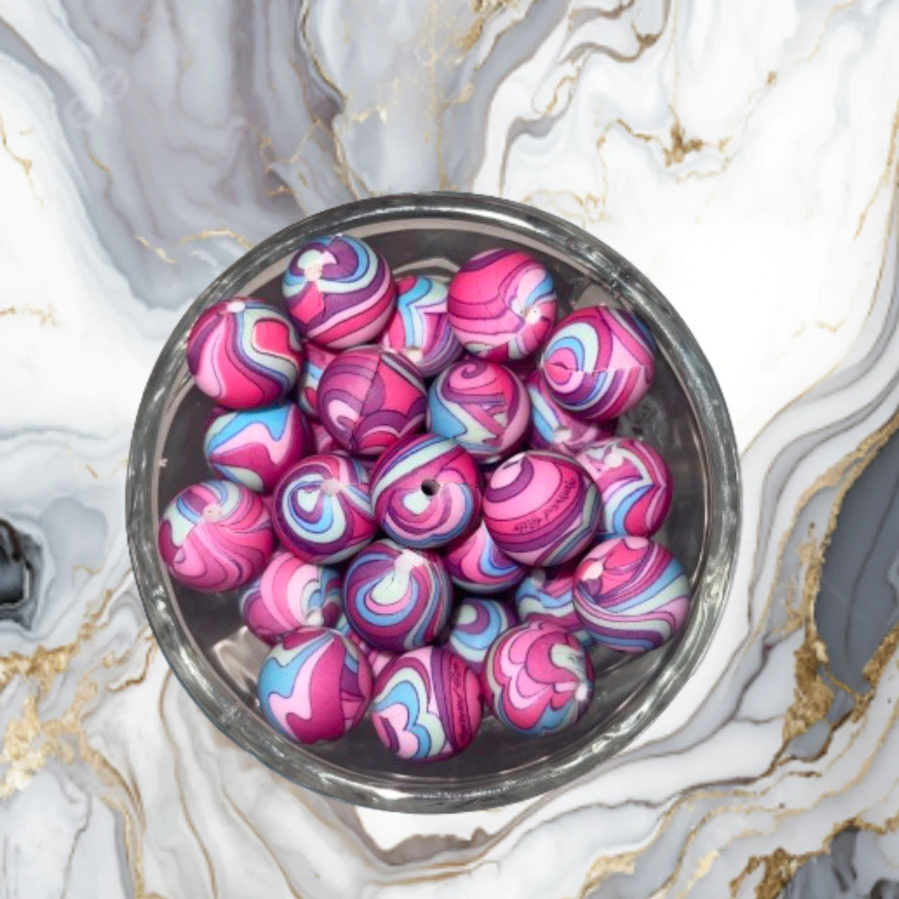 Pink Blue & Purple Swirl