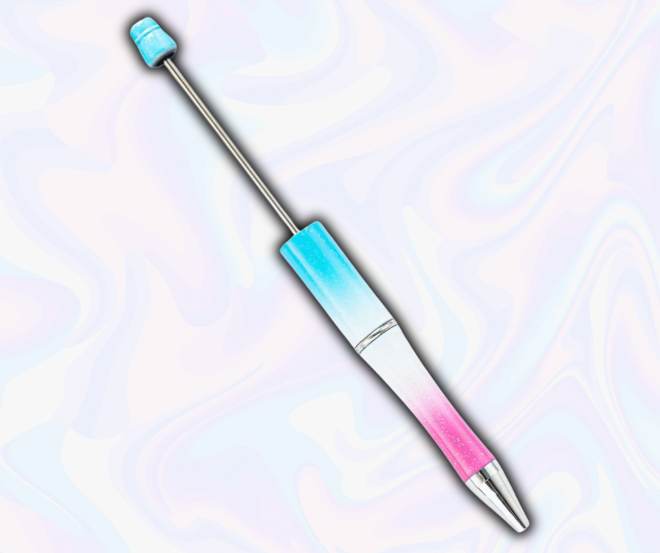 Blue White & Pink Ombre Pen