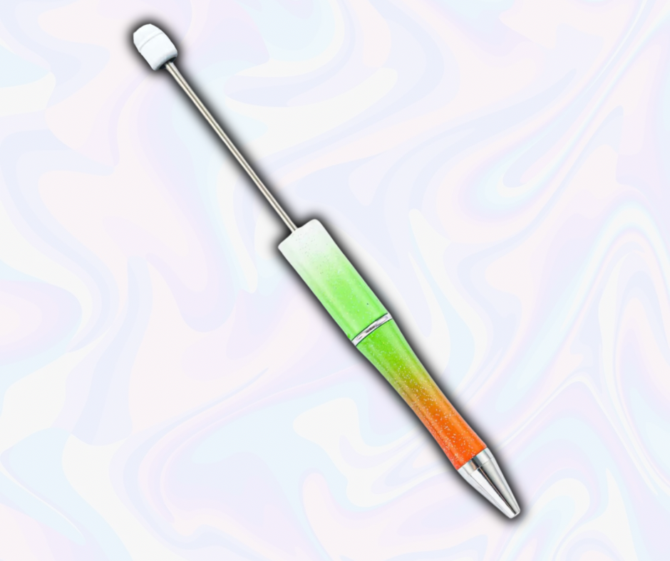 White Green & Blood Orange Ombre Pen