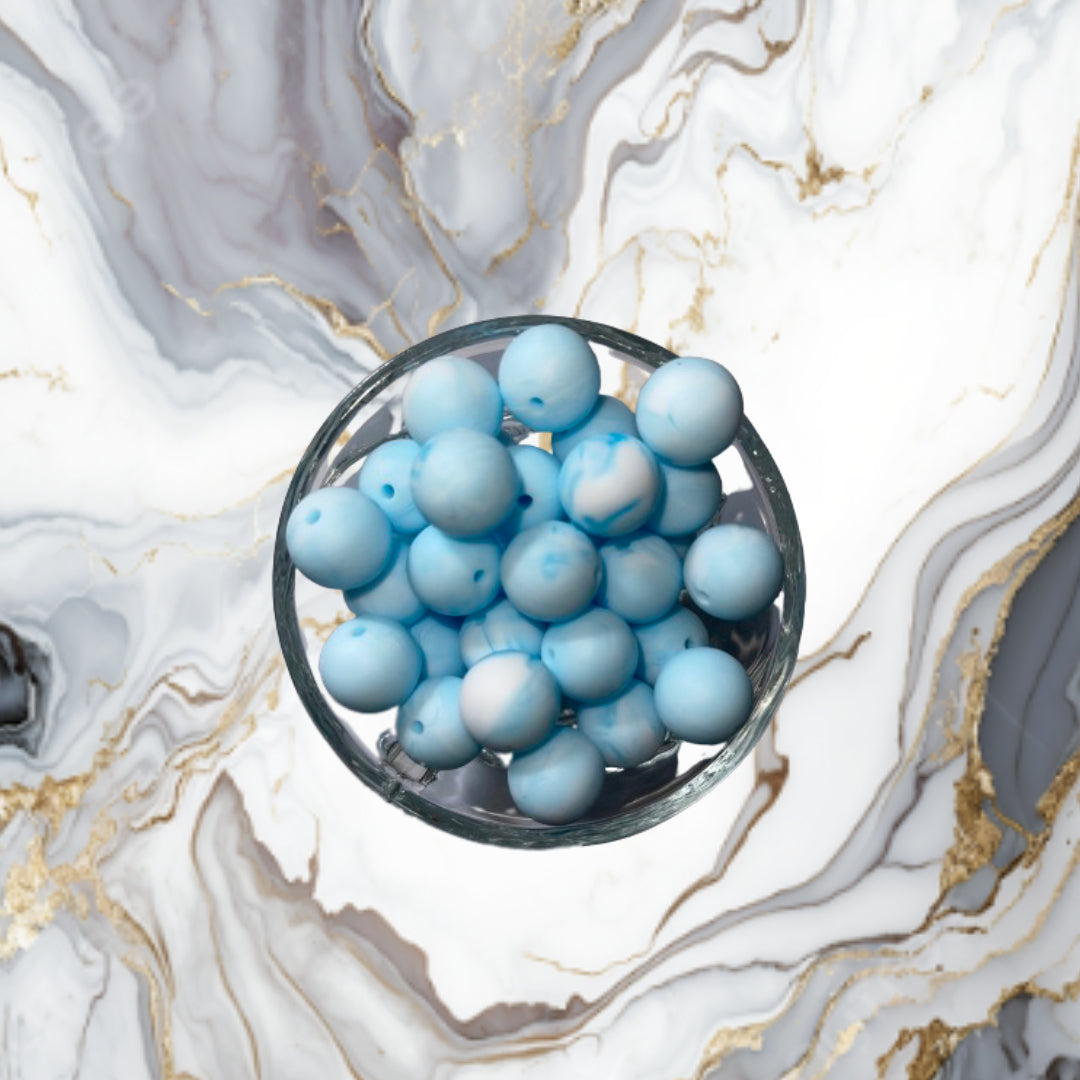 Blue and White Swirl